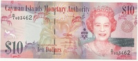 Каймановы острова, 10 долларов, 2010 г