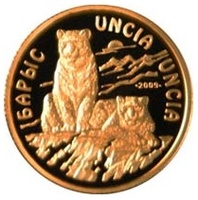 Золотая монета "Барс" (1,24 гр.)