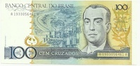 Бразилия, 100 крузадос, 1987 год