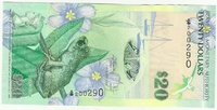 Бермудские острова, 20 долларов, 2009 год