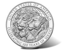 "100-летие клуба "Львы", 1 доллар США 2017 год - Lions Clubs Silver Dollar