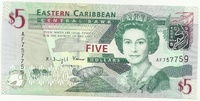 Восточные Карибы, 5 долларов, 2008 г