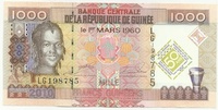 Гвинея, 1000 франков, 2010г