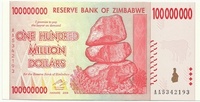 Зимбабве, 100 миллионов долларов, 2008г