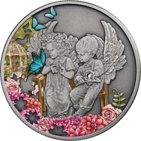 Ангел-служитель - монета с кристаллом Swarovski