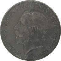 Великобритания, 1 пенни, король Георг V, бронза