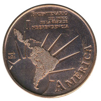 Куба 1 песо 2011, 200 лет Независимости Америки