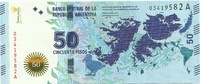 Аргентина, 50 песо, 2015 год. Юбилейная
