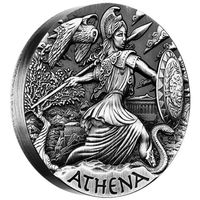Афина - серия Богини Олимпа, монета Antique Finish