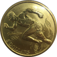 Олимпийские игры в Сиднее, Австралия. 5 долларов, 2000г - "Легкая атлетика"