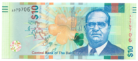 Багамские острова, номинал 10 долларов, 2016 год