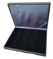 Коробка Nera XM из искусственной кожи для 12 монет в капсулах (диаметр 44 мм)