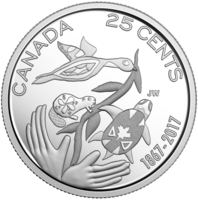 150 лет Конфедерации - Канада 2017, 25 центов