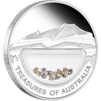 Монета "Сокровища Австралии. Бриллианты" 2009 год