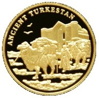 Золотая монета "Древний Туркестан"