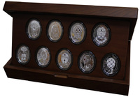 Набор монет "Императорские яйца Фаберже" с кристаллами Swarovski