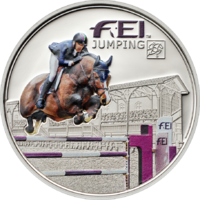 "FEI. Jumping" - Конный спорт. Прыжки, монета Андорры