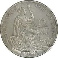 Перу, 1 соль, 1935 год, серебро