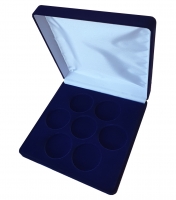 Коробка бархатная на 7 монет в капсулах (диаметр 46 мм)