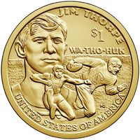 Джим Торп - Сакагавея, США 1 доллар, 2018 год