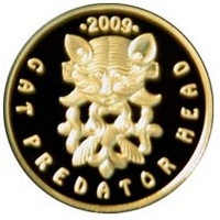 Золотая монета "Кошачий хищник с оленями" 0,5 грамм