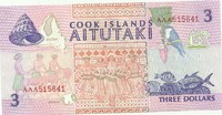 Остров Кука, 3 доллара, с 1987 года