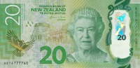 Новая Зеландия, 20 долларов, 2016 год, полимер