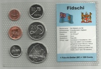 Набор монет Фиджи (центы) в запайке