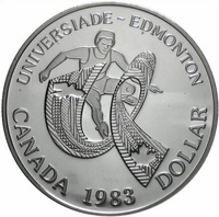 1 доллар Универсиада 1983г Эдмонтон, Канада