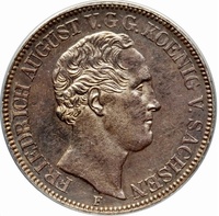 Саксония, талер 1850 г, Фридрих Август II