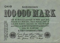 100 000 марок, 1923 год, Германия