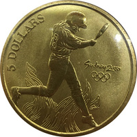 Олимпийские игры в Сиднее, Австралия. 5 долларов, 2000г - "Софтбол"