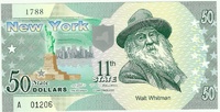 Коллекционные банкноты США "Штаты" 50 долларов, полимер