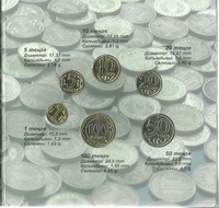 Набор циркуляционных монет РК 2002 года чеканки