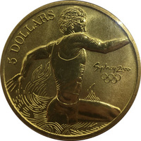 Олимпийские игры в Сиднее, Австралия. 5 долларов, 2000г - "Триатлон"